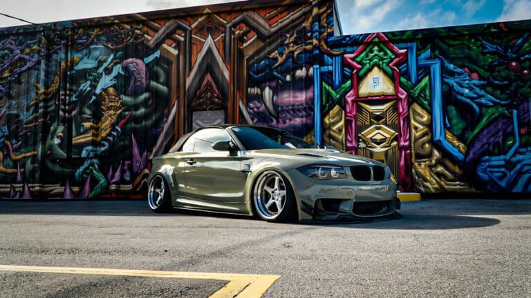 Car wrap on a BMW 135i.