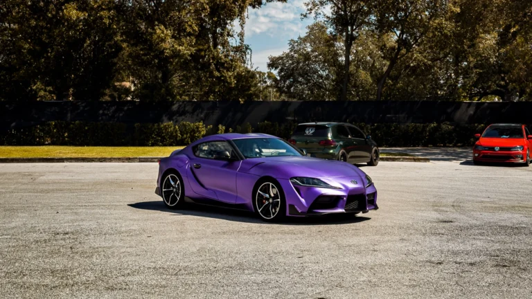 Full colorchange car wrap on a Toyota Supra.